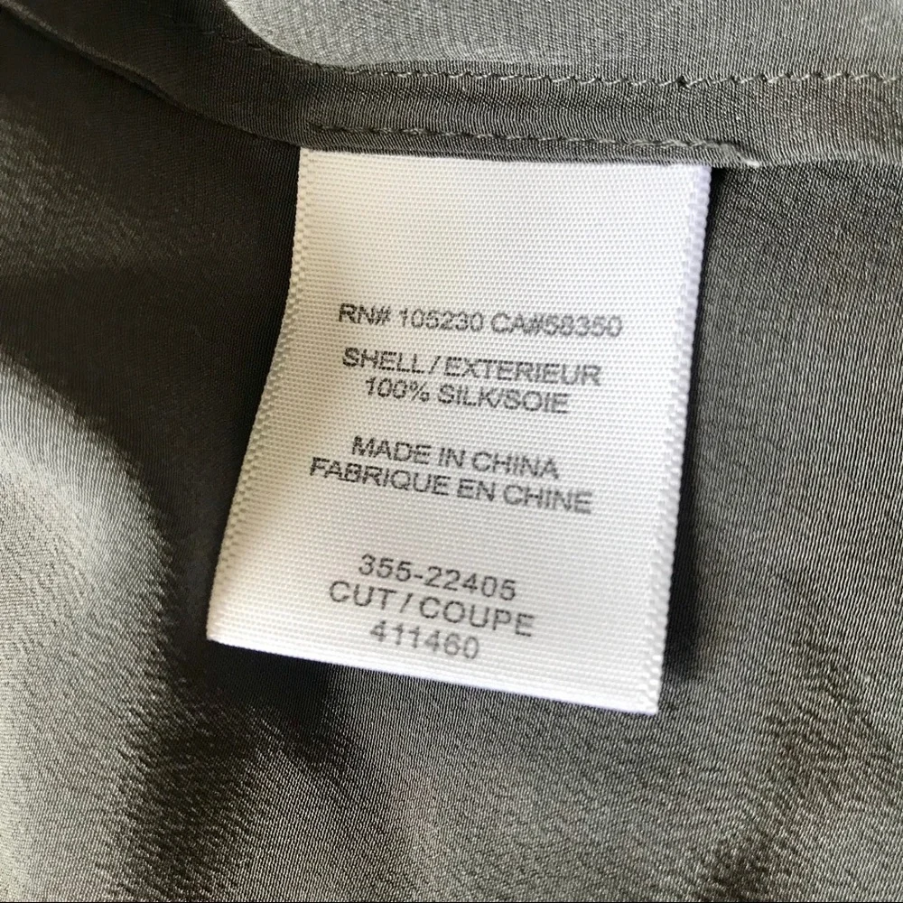 Joie gray silk top - Picture 4 of 4